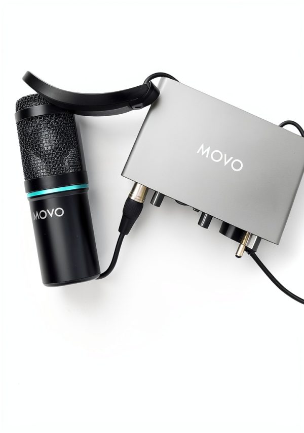 Movo PodKit2AH Podcast Bundle Dual Interface Pro Mics-5