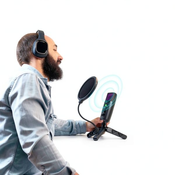 RGB Wired Microphone USB Plug Play AI Noise Filtering-1