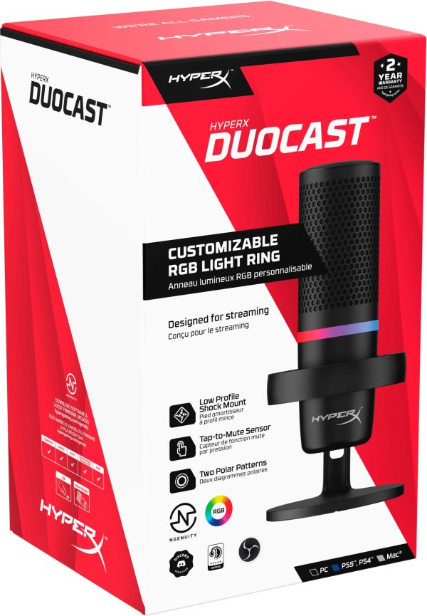 HyperX DuoCast USB Microphone RGB Gaming Streaming-8