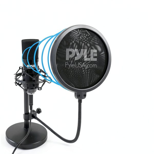 Pyle USB Microphone Podcast Recording Kit Plug and Play-3