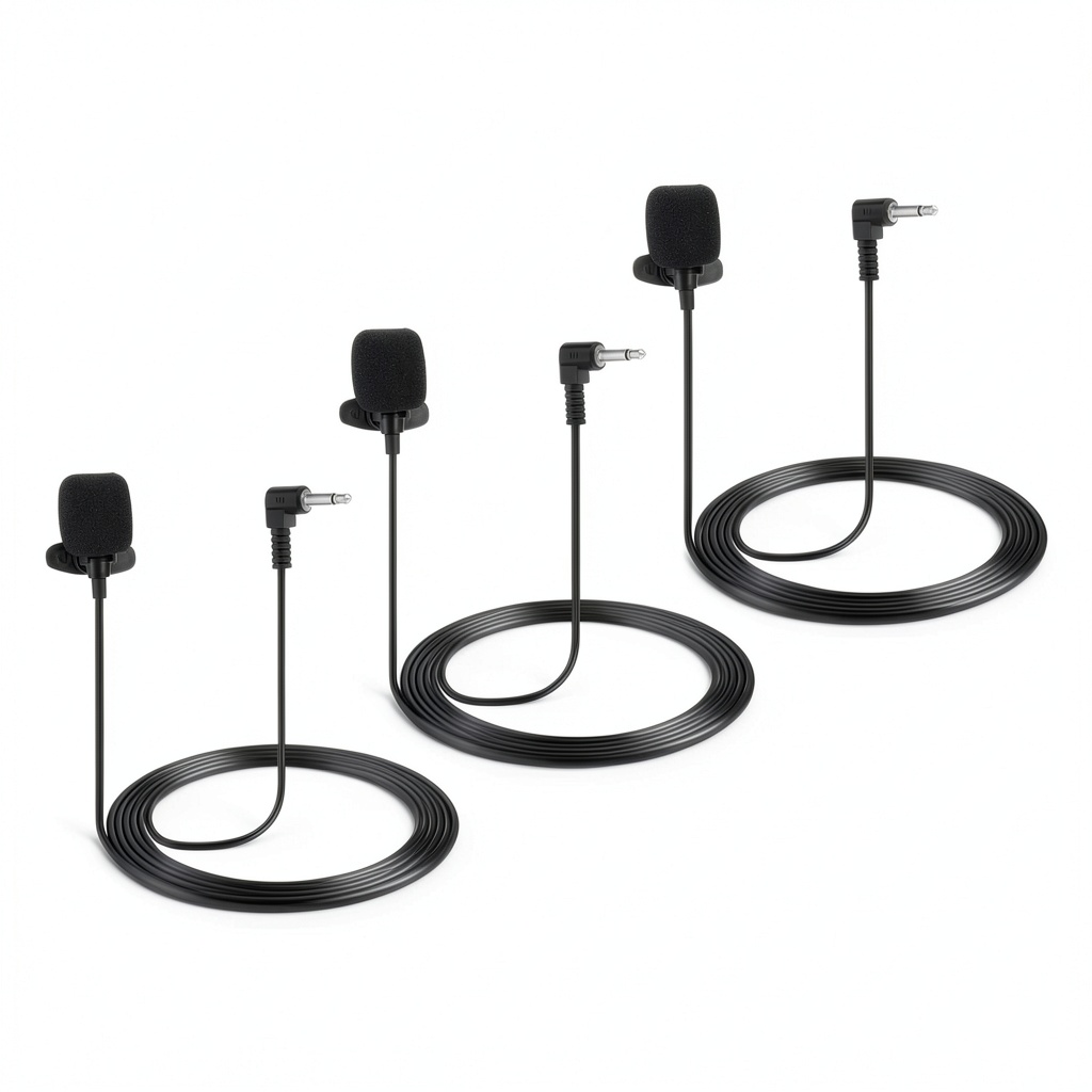 Pavo Lavalier Lapel Microphone clipped on a shirt lapel