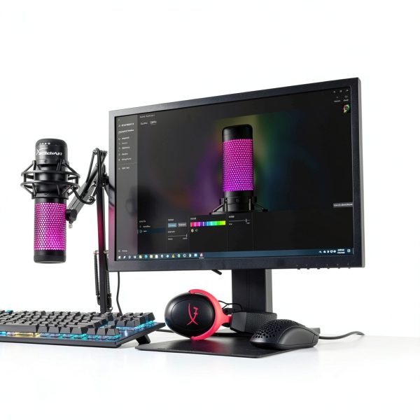 HyperX QuadCast S USB Microphone RGB Streaming Gaming-1