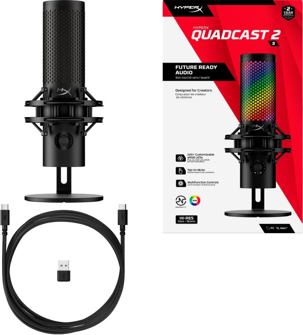 HyperX QuadCast 2 S USB Microphone RGB Streaming Audio-17