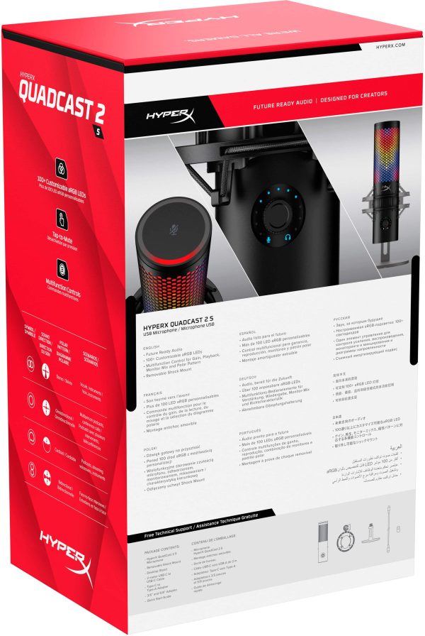 HyperX QuadCast 2 S USB Gaming Microphone RGB Customization-19