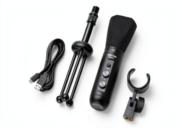 TASCAM TM-250U USB Condenser Microphone Plug Play Streaming-2