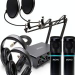 Movo PodKit2AH Podcast Bundle Dual Interface Pro Mics-0