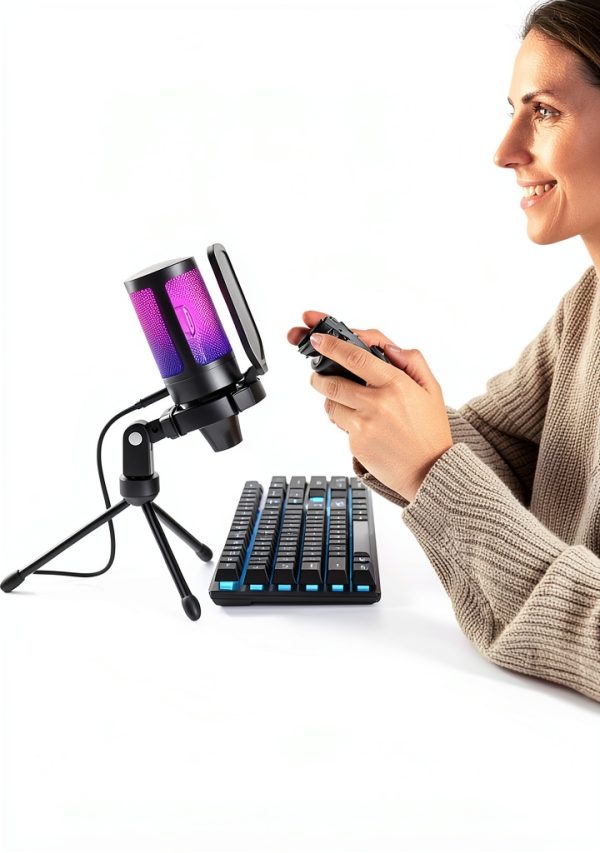 FIFINE A6V RGB USB Microphone for Gaming Streaming-6