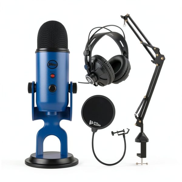Blue Yeti USB Microphone Studio Controls Zero Latency-0