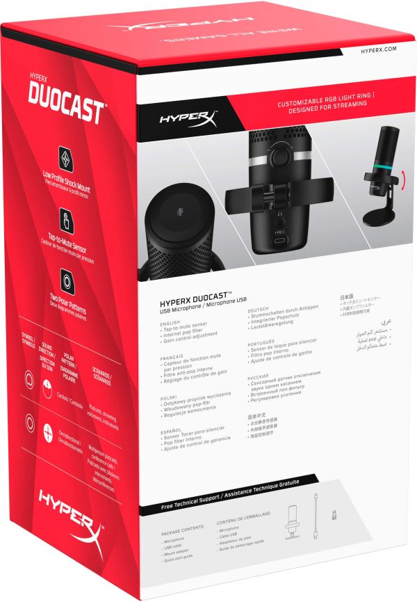 HyperX DuoCast USB Microphone RGB Gaming Streaming-9
