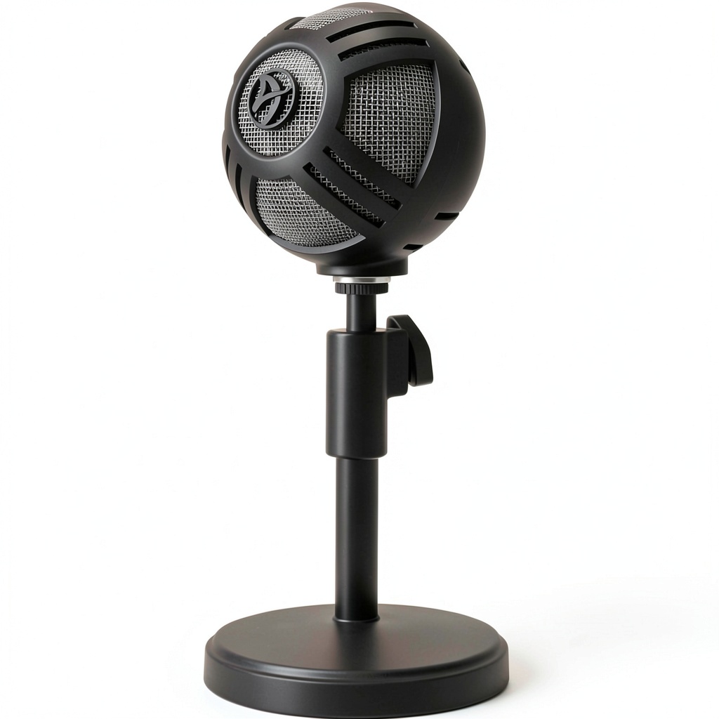 Arozzi Sfera Pro USB microphone in use on a desk