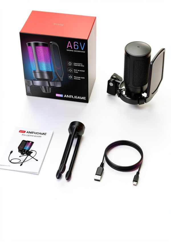 FIFINE A6V RGB USB Microphone for Gaming Streaming-7