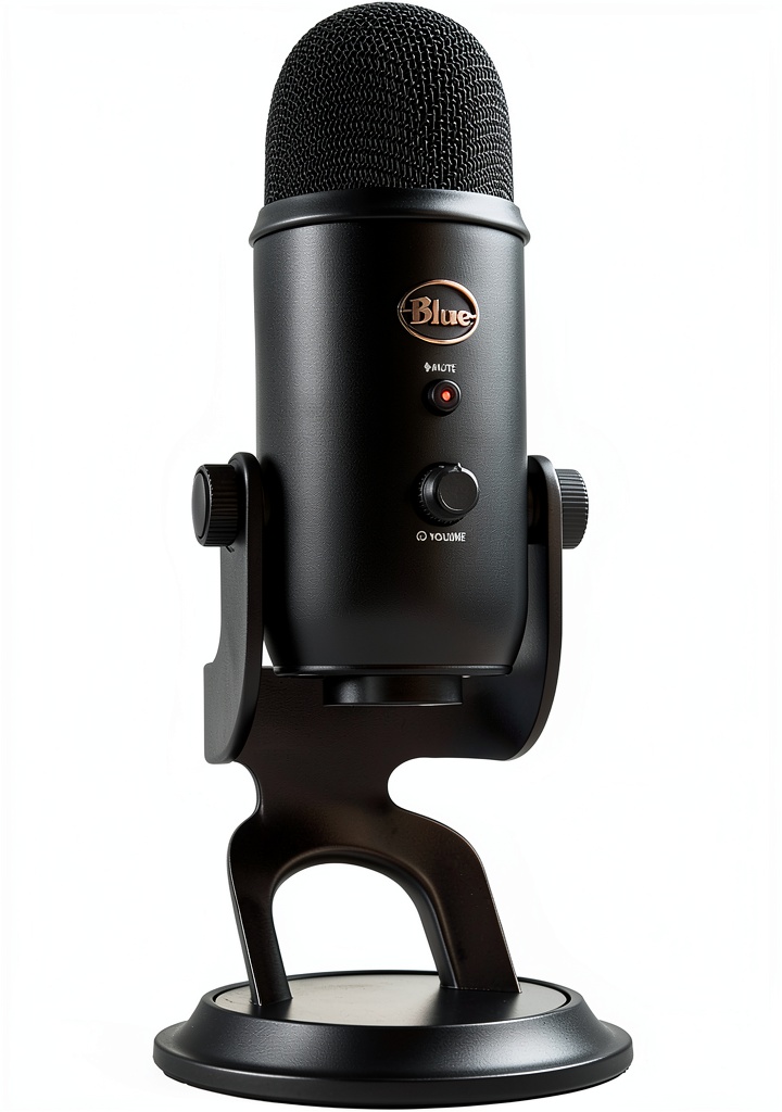 Installing Blue Yeti USB microphone on a wooden desk