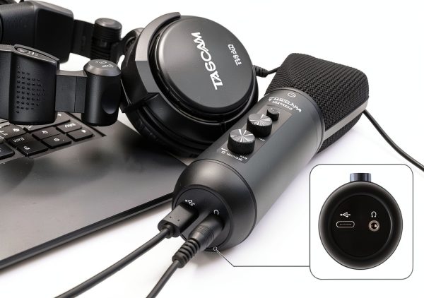 TASCAM TM-250U USB Condenser Microphone Plug Play Streaming-1