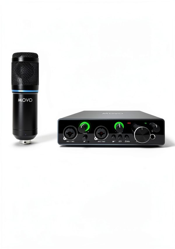 Movo PodKit2AH Podcast Bundle Dual Interface Pro Mics-4
