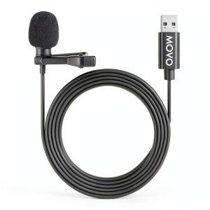 Movo USB-M1 Omnidirectional Microphone Plug Play Crystal-0